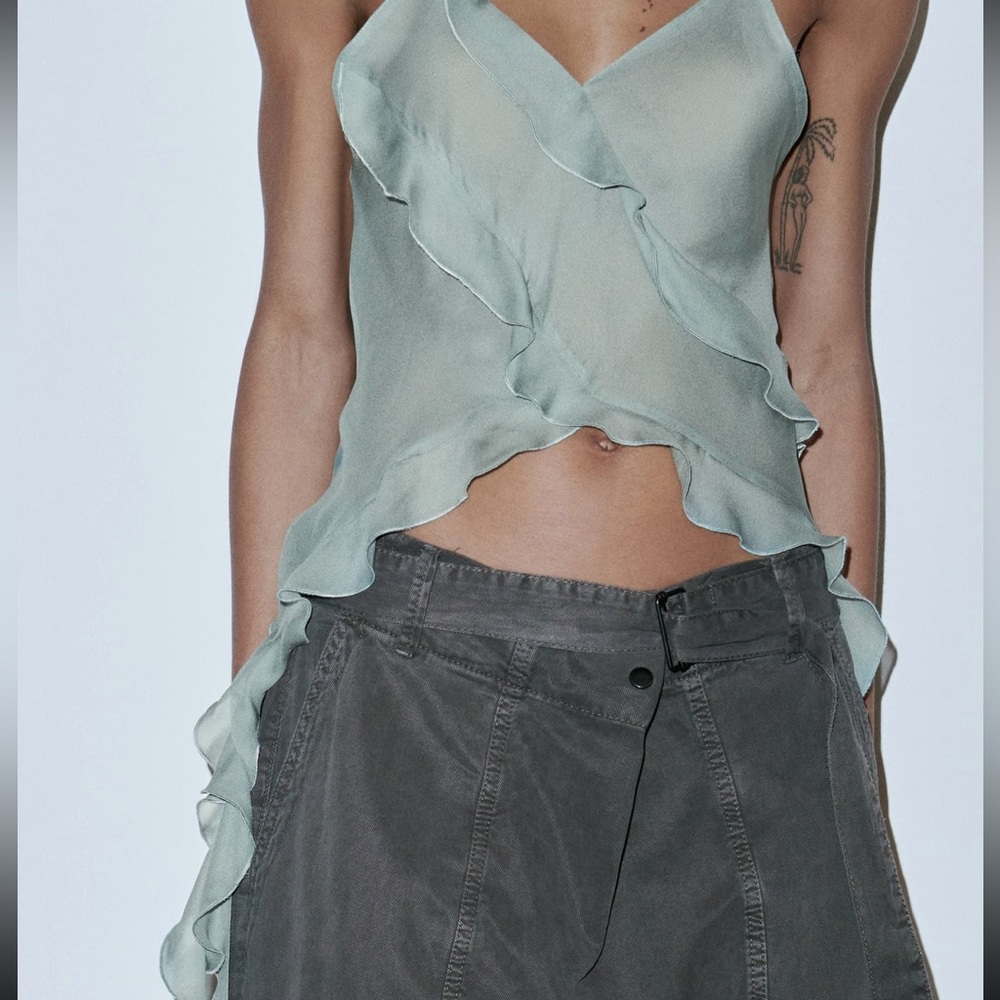 Zara Semi-sheer Tank Blouse